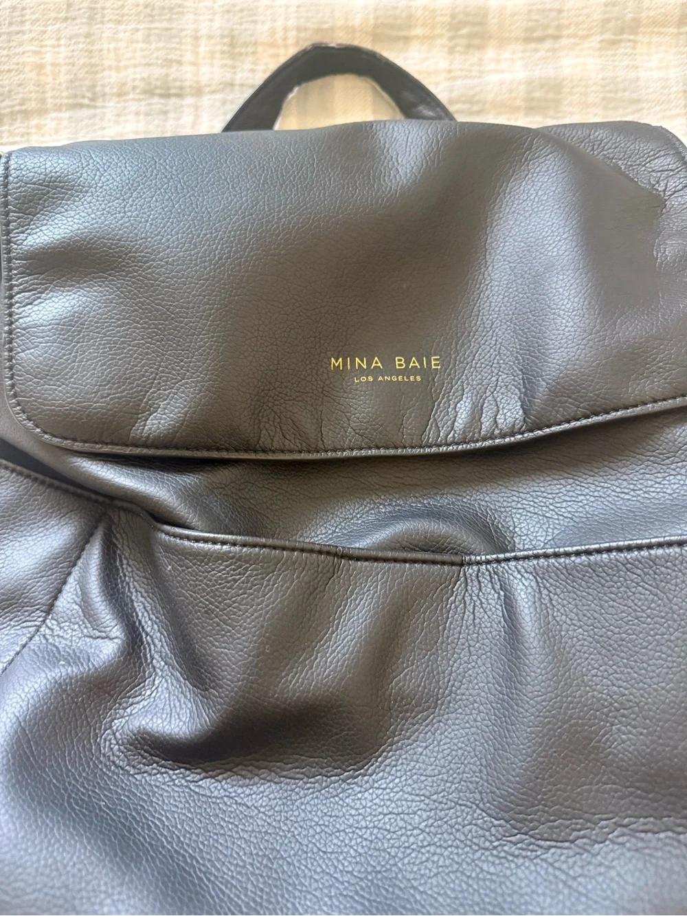 Mina Baie Vegan Leather Diaper Bag (older Model)